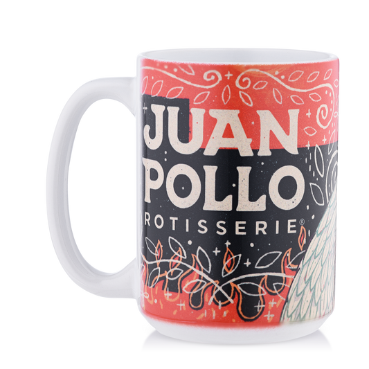 juan pollo rotisserie chicken mural mug art design front