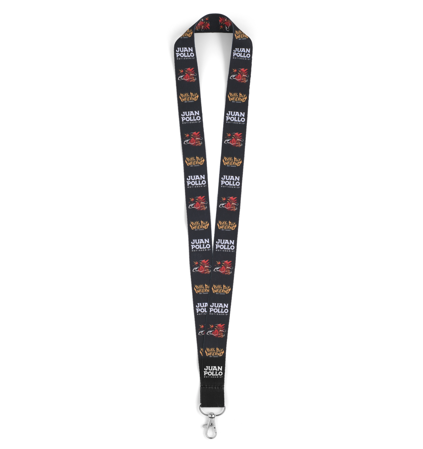 juan pollo rotisserie chicken logo lanyard black long