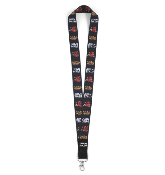 juan pollo rotisserie chicken logo lanyard black long