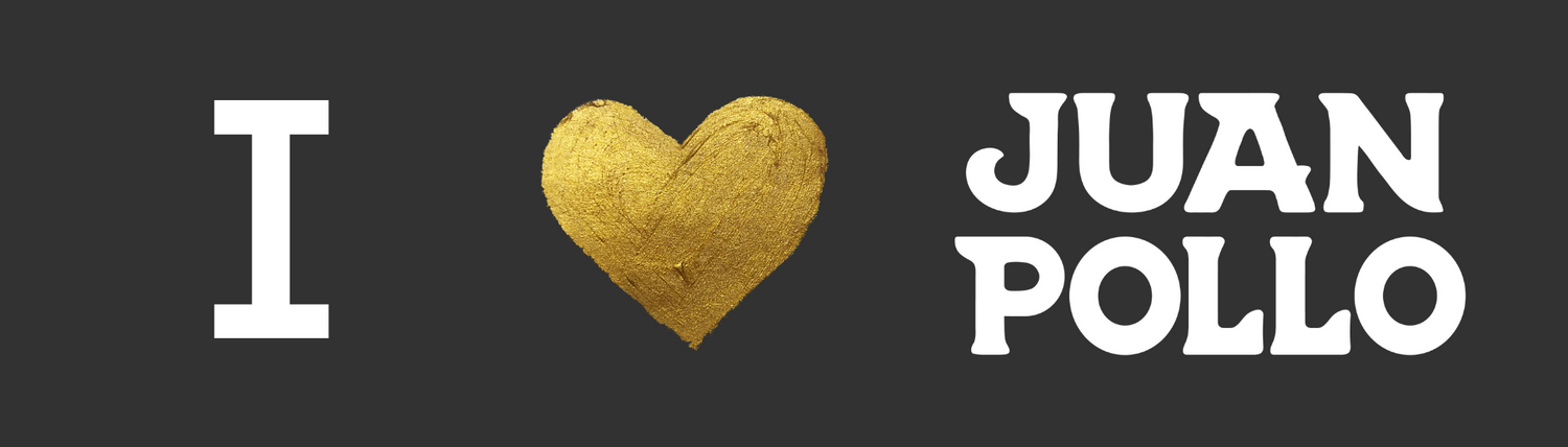 juan pollo rotisserie chicken black bumper sticker gold heart