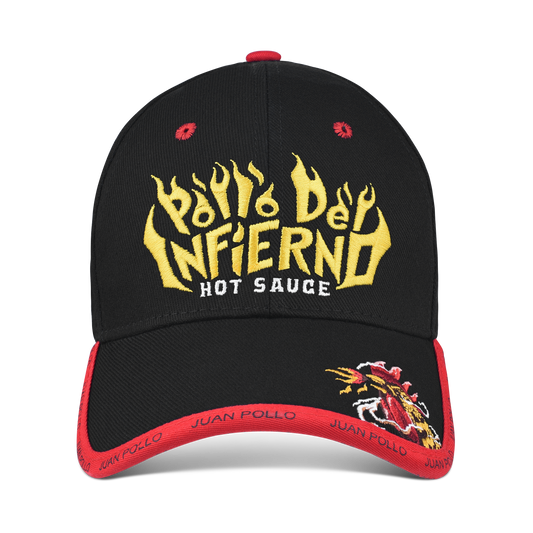 juan pollo rotisserie chicken pollo del infierno baseball hat